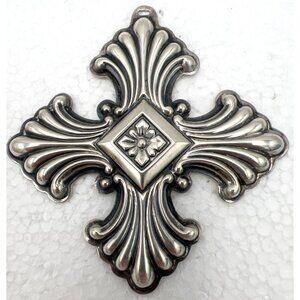 Sterling Silver Christmas Cross Ornament '73 Reed & Barton Pendant 17.6g Maltese